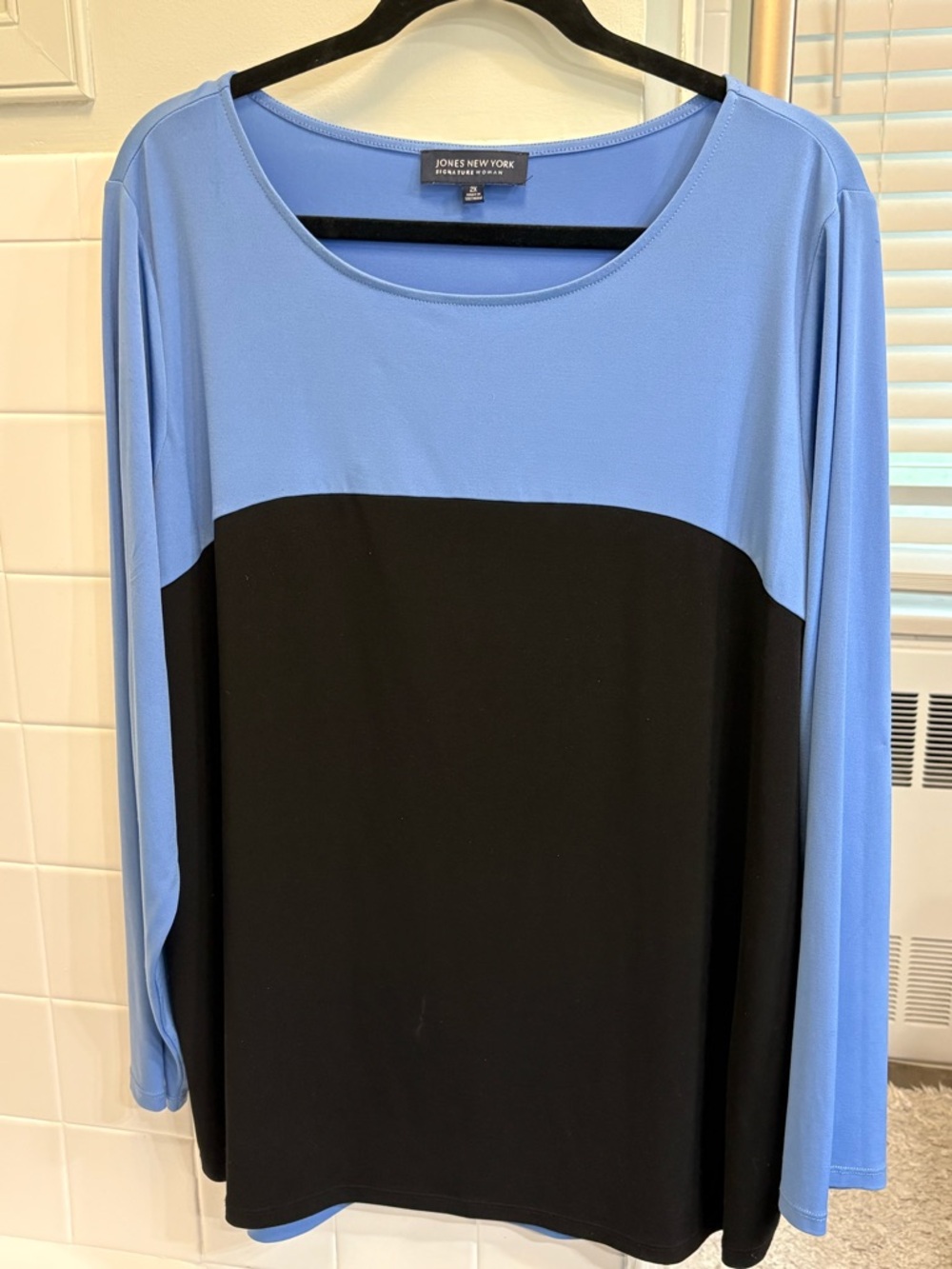 Jones New York Light Blue Signature Woman Top